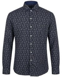 Xacus - Floral-Print Long-Sleeve Shirt - Lyst