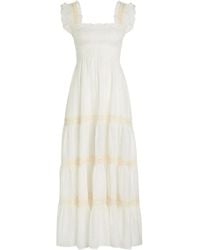 RIXO London - Aubrie Ruffled Midi Dress - Lyst