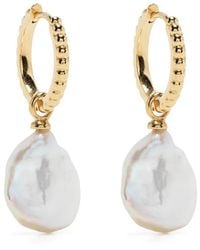 Dower & Hall - Dotty Keshi Luna Hoops - Lyst