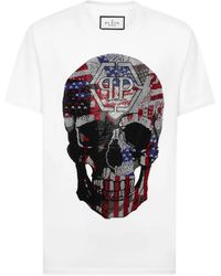 Philipp Plein - Round Neck T-Shirt Skull America - Lyst