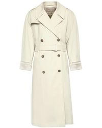 MM6 by Maison Margiela - Cotton Twill Trench Coat - Lyst