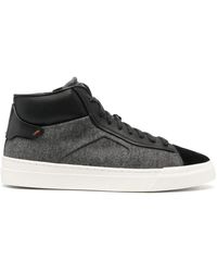 Santoni - High-Top-Sneakers Mit Kontrasteinsätzen - Lyst