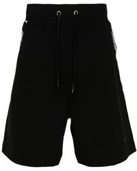Moschino - Logo-tape Cotton Shorts - Lyst