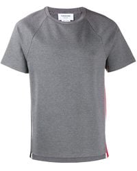 Thom Browne - T-Shirt mit RWB-Streifen - Lyst