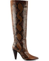 Roberto Festa - Bottines Pointues À Imprimé Peau De Serpent 80 Mm - Lyst