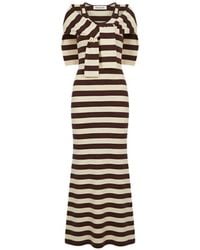navy blue dress for baby girl Asymmetrical Drawstring Dress by Monse main image 0