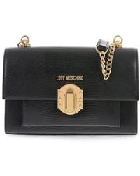 Moschino - Logo-Plaque Chain-Link Cross Body Bag - Lyst