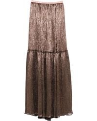 Forte Forte - Faltenrock im Metallic-Look - Lyst