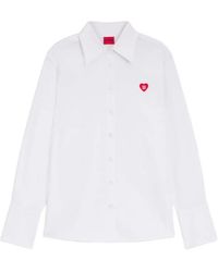 HUGO - Camisa con botones de corazón - Lyst