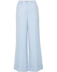 P.A.R.O.S.H. - Cotton Linen Trousers - Lyst
