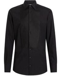 Dolce & Gabbana - Cotton-Poplin-Fit Tuxedo Shirt - Lyst