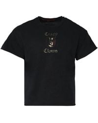 Crazy Clown L.A. - Logo-Print Raw-Edge T-Shirt - Lyst