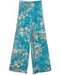 forte_forte - Floral-Print Silk Palazzo Pants - Lyst