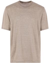 Agnona - T-Shirt Aus Leinen - Lyst