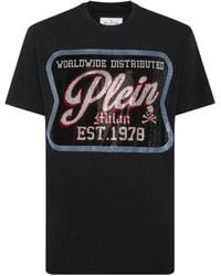 Philipp Plein - Round Neck T-Shirt Patch Plein Milan - Lyst