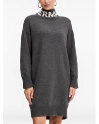 ERMANNO FIRENZE - Turtleneck Knitted Mini Dress - Lyst