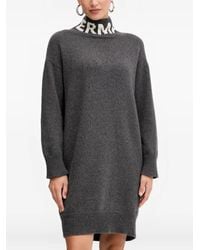 ERMANNO FIRENZE - Turtleneck Knitted Mini Dress - Lyst