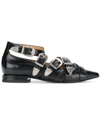 Toga - Buckled Pointed Loafers - Lyst