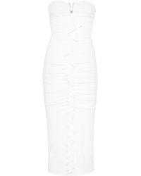 Nissa - Ruffled-Detailed Midi Dress - Lyst