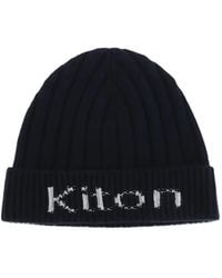 Kiton - Logo-Embroidered Ribbed-Knit Beanie Hat - Lyst