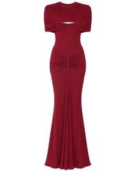 Chats by C.Dam - Virginia Draped Metal-Accessory Maxi Dress - Lyst