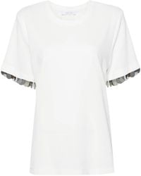 Rabanne - Paillette-Embellished Crepe T-Shirt - Lyst
