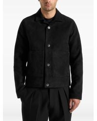 Manière De Voir - Michel Suede-Effect Revere-Collar Jacket - Lyst