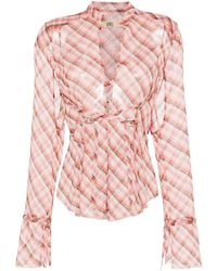 KNWLS - Thrall Strappy Checked Shirt - Lyst