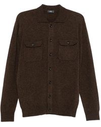Hōsio - Cardigan À Poche Poitrine Boutonné - Lyst