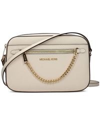 Michael Kors - Large Jet Set Saffiano Leather Crossbody Bag - Lyst