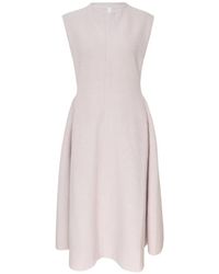 CFCL - Milan Ribbed-Knit Flared Midi Dress - Lyst