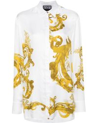 Versace - T-shirt Watercolour Couture en coton - Lyst
