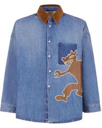 Marni - X Slawn & Soldier ウルフパッチ デニムシャツ - Lyst