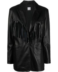 Washington DEE-CEE U.S.A. - Fringed-trim Leather Jacket - Lyst