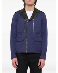 Lanvin - Leather-Trim Zip-Up Jacket - Lyst