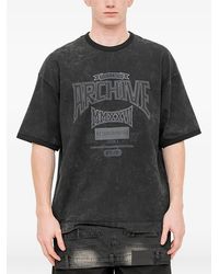Juun.J - Acid-Wash Logo-Print T-Shirt - Lyst