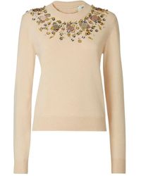Fendi - Crewneck Rhinestone Sweater - Lyst