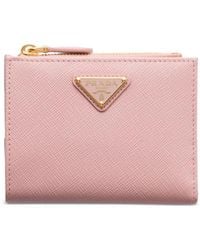 Prada - Small Saffiano Leather Wallet - Lyst