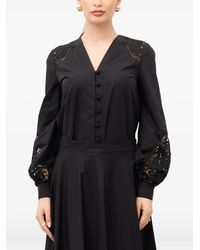 Twinset - Lace-Insert Buttoned Shirt - Lyst