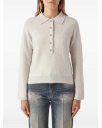 Max Mara - Cellula Button-Fastening Polo-Collar Sweater - Lyst