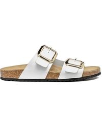 Geox - Buckle-Fastening Slides - Lyst