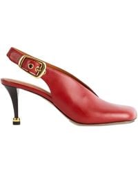 Chloé - 70Mm Slingback Calf-Leather Heeled Pumps - Lyst