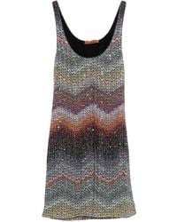 Missoni - Scoop-Neck Mini Dress - Lyst