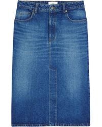 Ami Paris - Mid-length Denim Skirt - Lyst