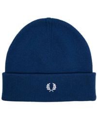 Fred Perry - Logo-embroidered Ribbed-knit Beanie - Lyst