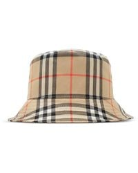 Burberry - Bob En Coton À Carreaux - Lyst