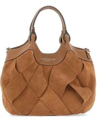 Gianni Chiarini - Dua Geometric Woven Suede Tote Bag - Lyst