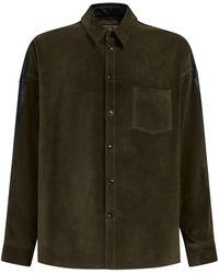 Marni - Contrasting-panel Leather Shirt - Lyst