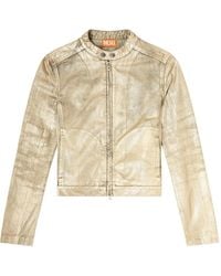 DIESEL - X Karol G De-Mornin Metallic-Effect Denim Jacket - Lyst