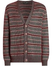 Dolce & Gabbana - Striped Button Cardigan - Lyst